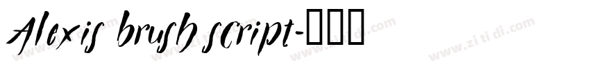 Alexis brush script字体转换